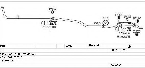 MTS C380691007264 Exhaust System